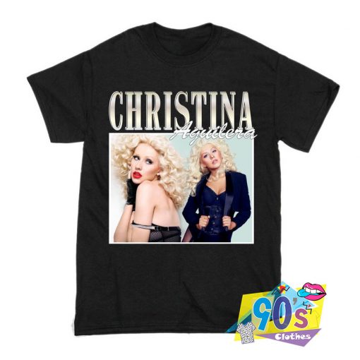 christina aguilera stripped t shirt