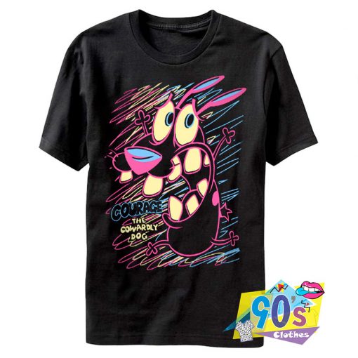 Courage the Cowardly Dog Bright Linework T Shirt