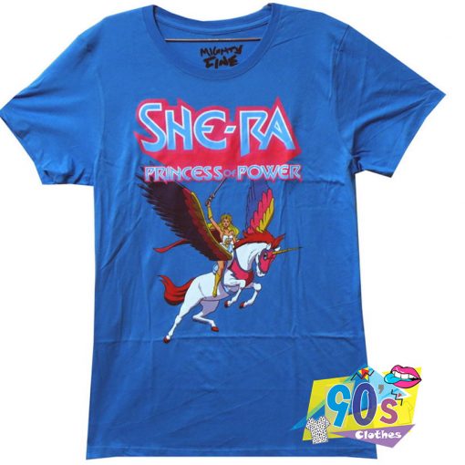 She Ra and Swiftwind Princess Vintage Cartoon T Shirt