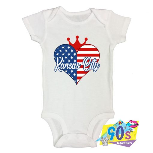 Kansas City Stars and Stripes Baby Onesie