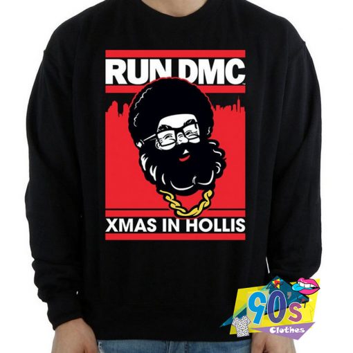 Run DMC Xmas In Hollis Ugly Christmas Sweatshirt