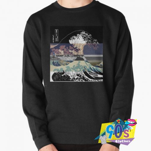 The Great Off Kanagawa Color Glitch Sweatshirt