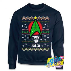 Vintage Star Trek The Halls Ugly Christmas Sweatshirt