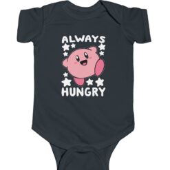 Always Hungry Kirby Funny Onesie 90s