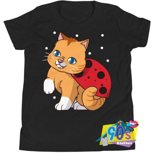 Cute Cat Lady Bug Halloween T Shirt