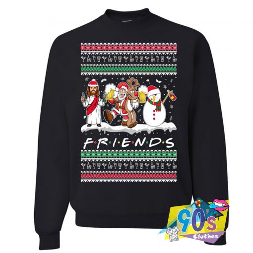 Santa Jesus Winter Xmas Christmas Sweatshirt Parody