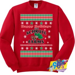 Schrute Farms Saying Happy Holidays Christmas Sweatshirt