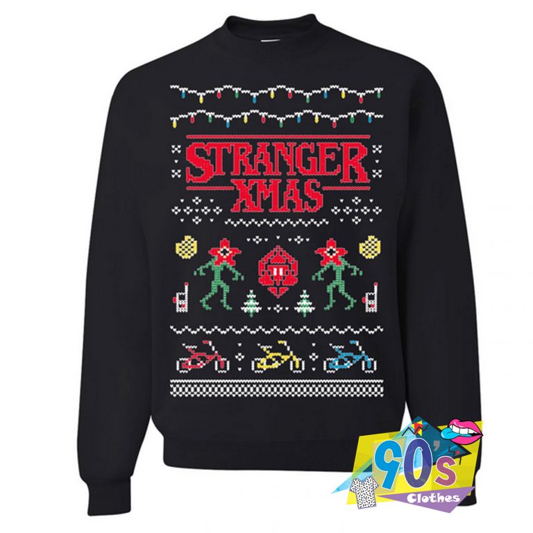 Stranger Things XMas Ugly Christmas Sweater - 90sclothes.com