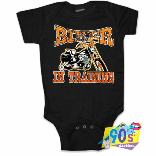 Biker In Training Design Baby Onesie