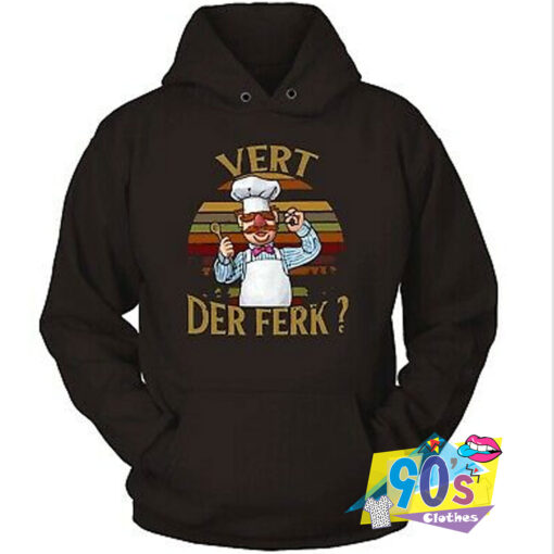 Chef Vert Der Ferk Sunset Retro Hoodie