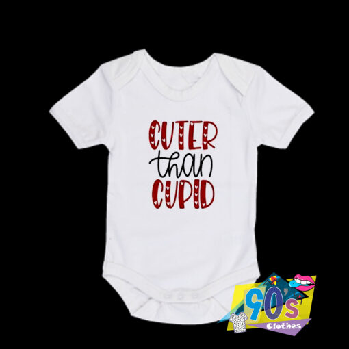 Cuter Then Cupid Words Design Baby Onesie