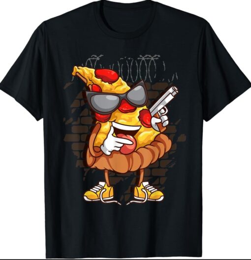 Pizza Gang Funny Design T Shirt