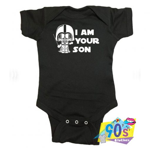 Cute Baby Yoda I am Your Son Baby Onesie