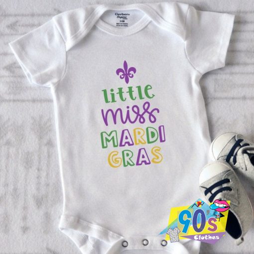 Little Miss Mardi Gras Baby Onesie