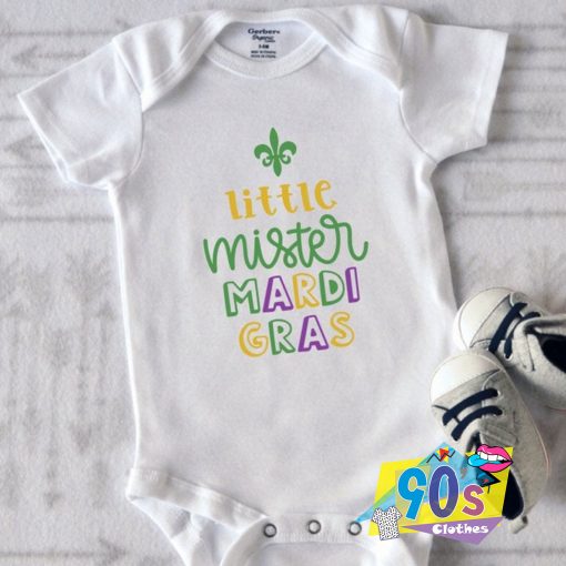 Little Mister Mardi Gras Baby Onesie