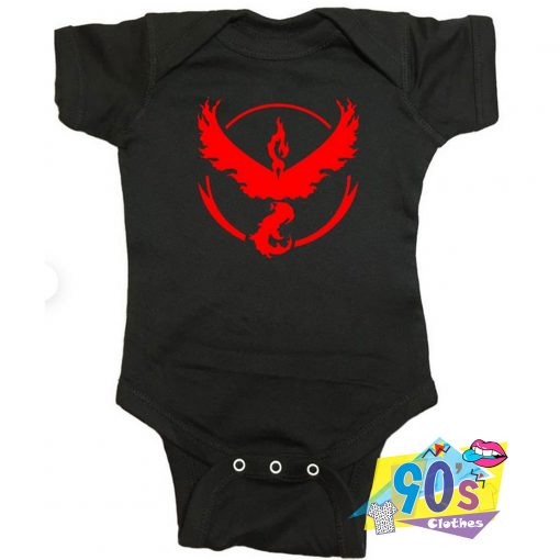 Pokemon Go Team Valor Cute Baby Onesies