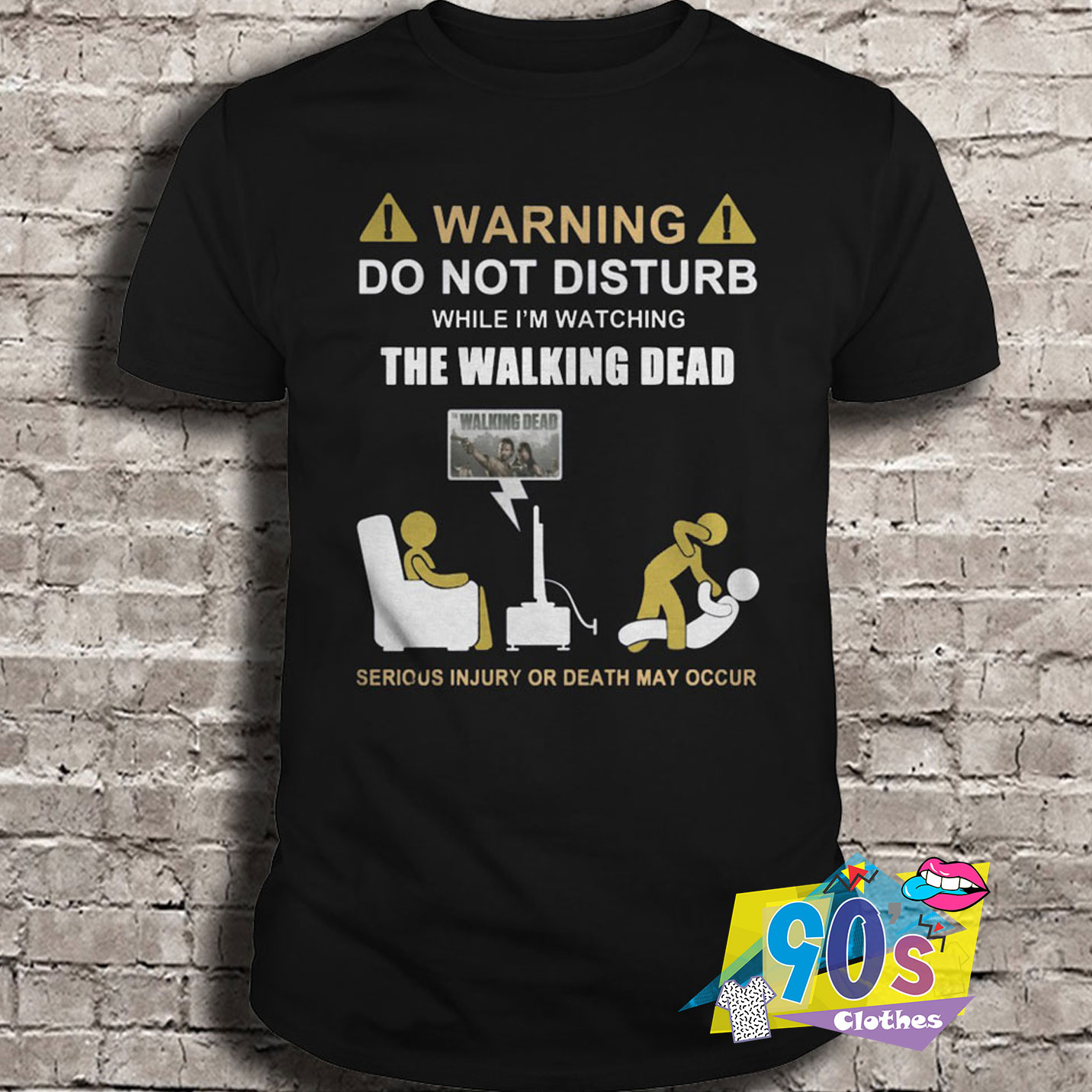 Do Not Disturb While I'm Watching The Walking Dead T Shirt - 90sclothes