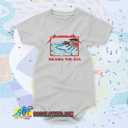 Alcoholica Metallica Drankem all Custom Baby Onesie