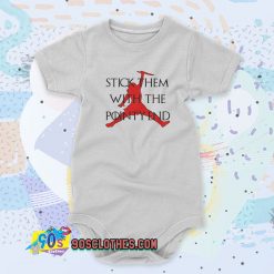 Arya Stark Stick Them With the Pointy End Custom Baby Onesie