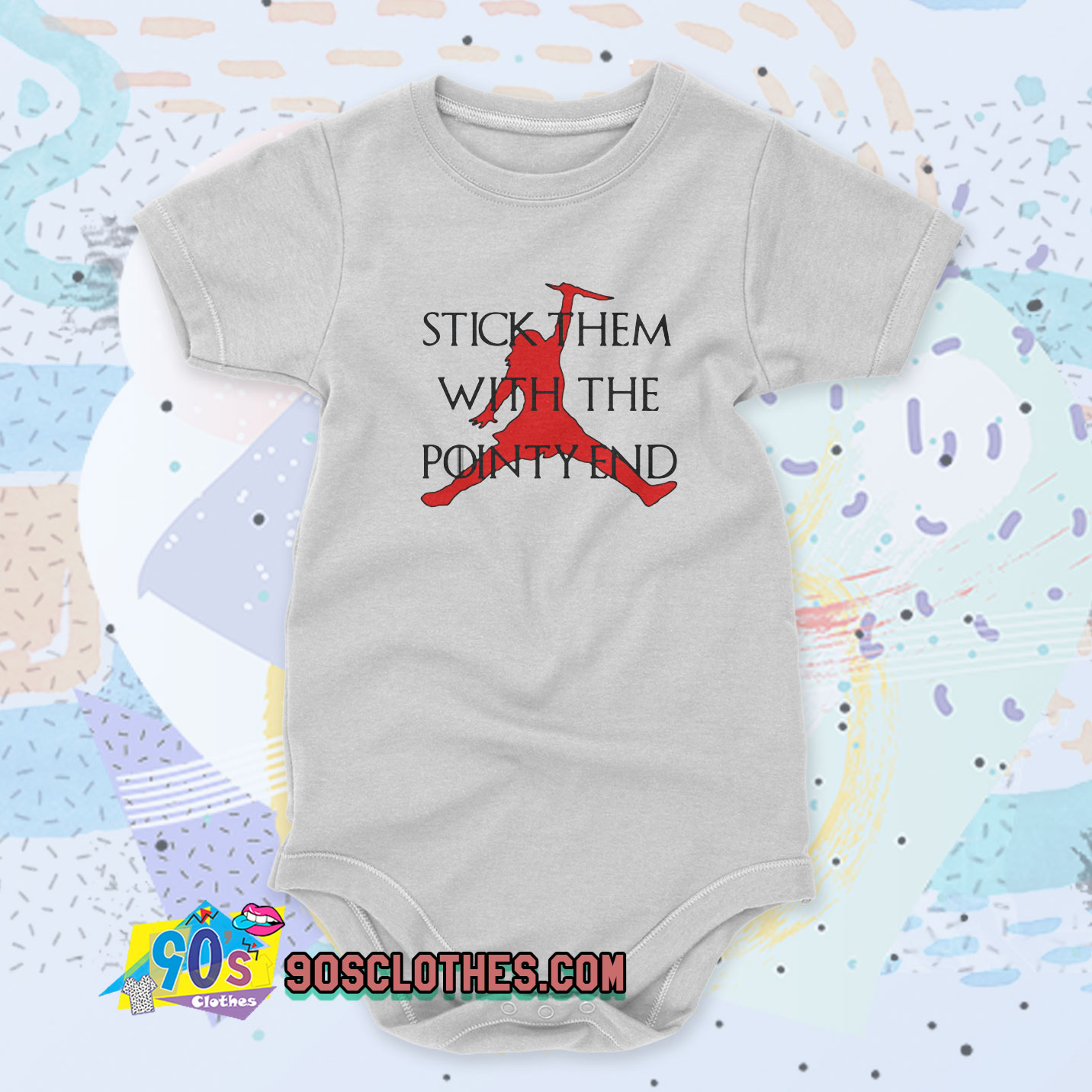 Arya Stark Stick Them With The Pointy End Custom Baby Onesie Baby Clothes Sclothes Com