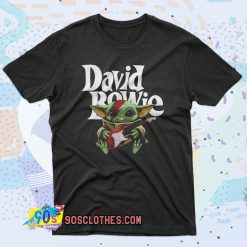 Baby Yoda Hug Guitar David Bowie 90s T Shirt Style