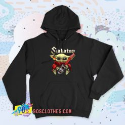 Baby Yoda Hug Guitar Sabaton Vintage Hoodie