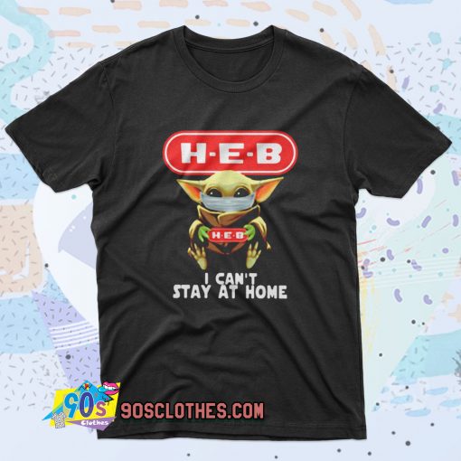 Baby Yoda Hug HEB Retro T Shirt