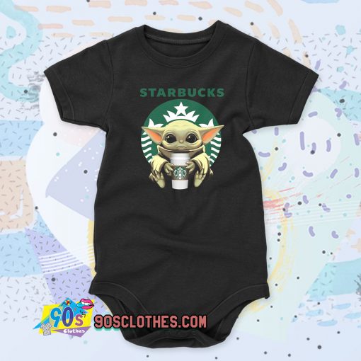 Baby Yoda Hug Starbucks Baby Onesie