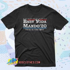 Baby Yoda Mando 2020 90s T Shirt Style