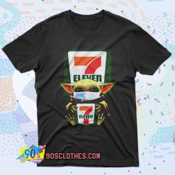 Baby Yoda Mask 7 Eleven Coronavirus Retro T Shirt