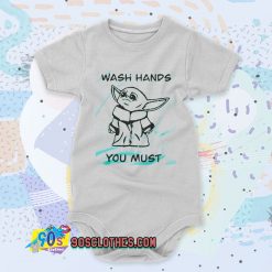 Baby Yoda Wash Hands You Must Custom Baby Onesie