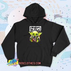 Baby Yoda hug Nine Inch Nails guitar Vintage Hoodie