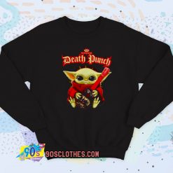 Baby Yoda hug guitar Five Finger Death Punch Sweatshirt Style