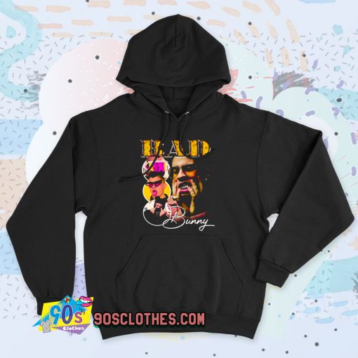 Bad Bunny Photoshoot Collage 90s Hoodie