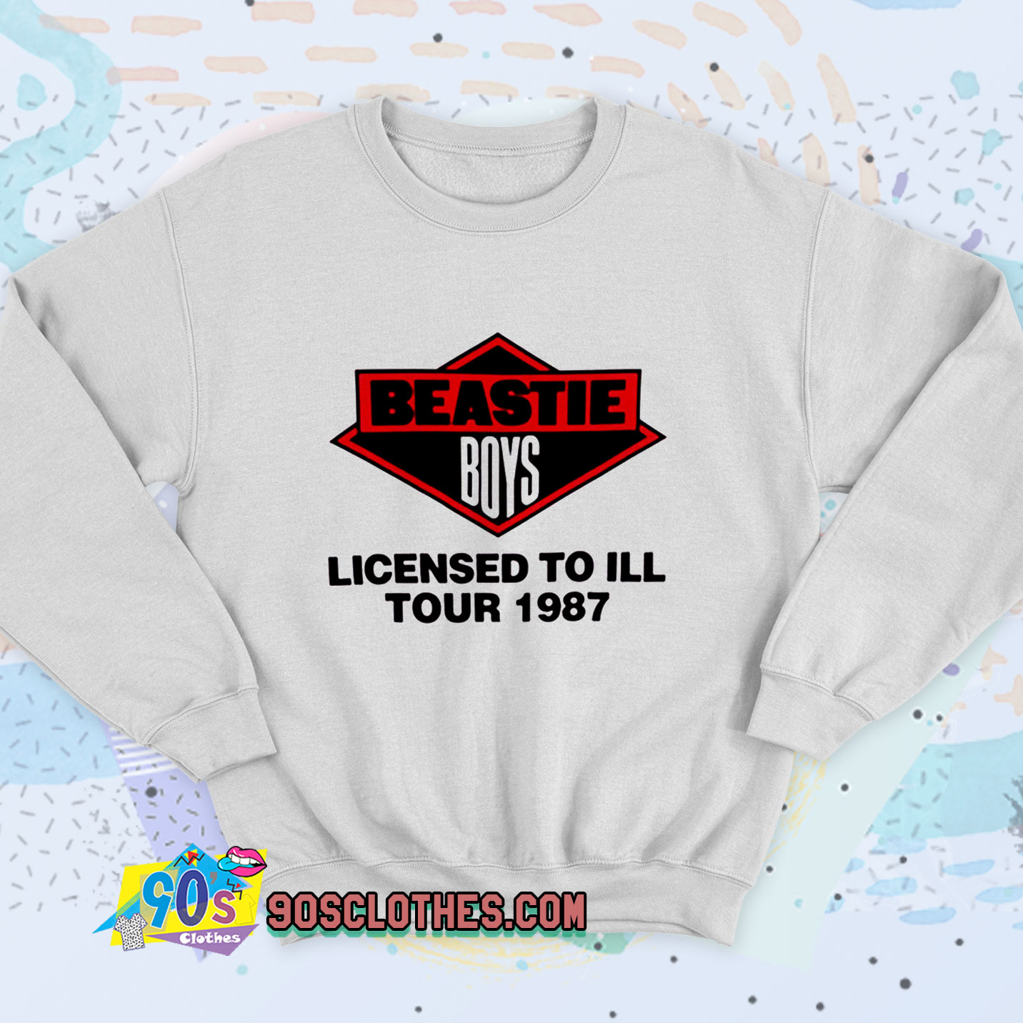 ナチュラルネイビー オリジナル beastie boys TOUR sweat 1987