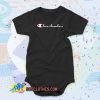 Cheerleader Champion Logo Black Baby Onesie