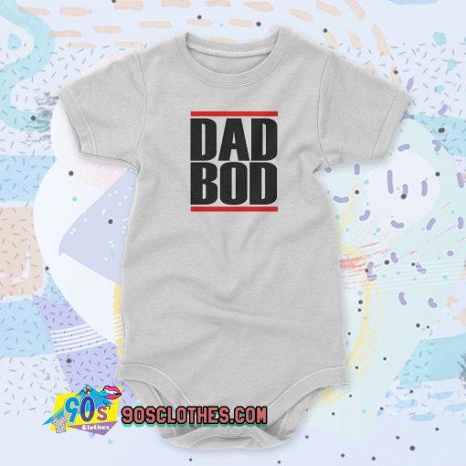 Dad Bod Run DMC Inspired White Baby Onesie