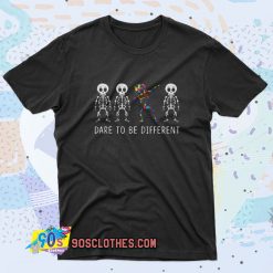 Dare To Be Different Skull Retro T Shirt