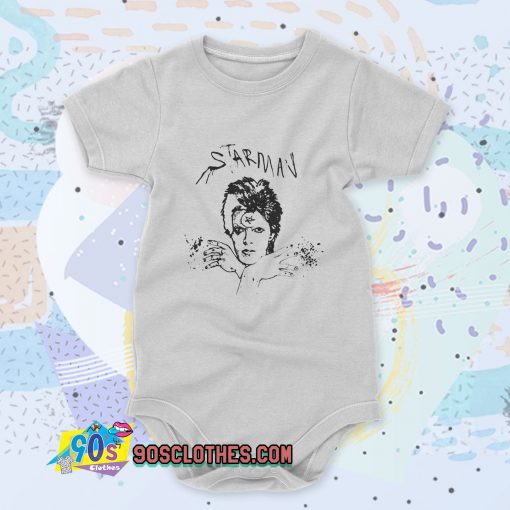 David Bowie Starman Custom Baby Onesie