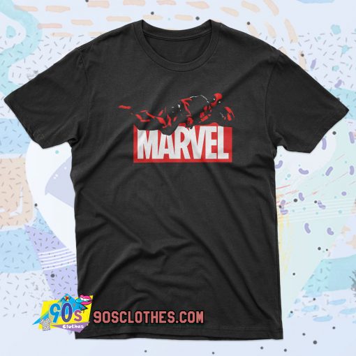 Deadpool Marvel Logo 90s T Shirt Style