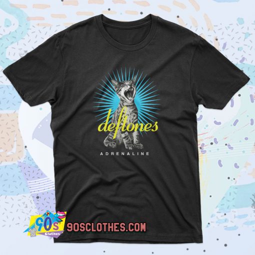 Deftones Adrenaline Sreaming Cat 90s T Shirt Style