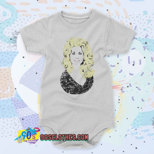 Dolly Parton Illustration Art Custom Baby Onesie