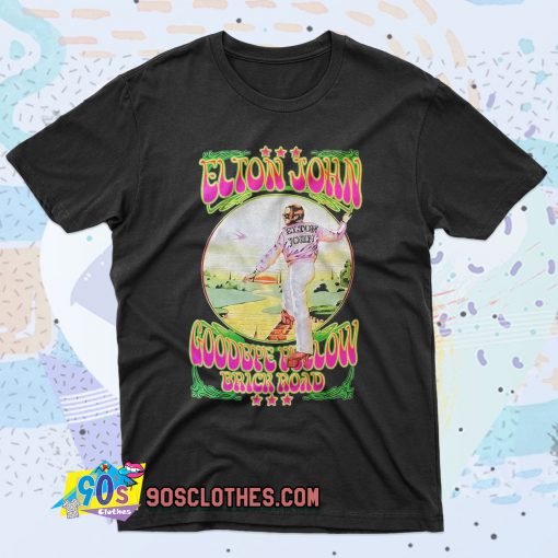 Elton John Goodbye Yellow Brick Road 90s T Shirt Style