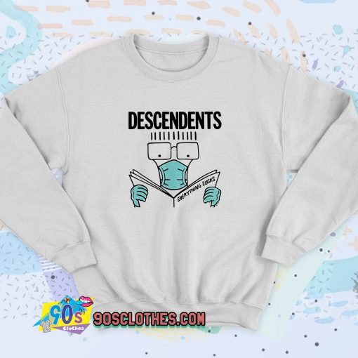 Everything Sucks Face Mask Descendents Sweatshirt Style