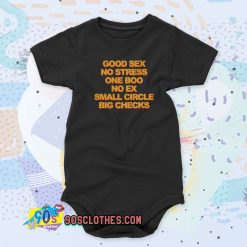 Good Sex No Stress One Boo No Ex Baby Onesie