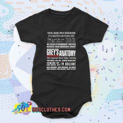 Greys Anatomy Quote Cool Baby Onesie