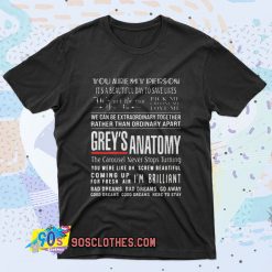 Greys Anatomy Quote Retro T Shirt