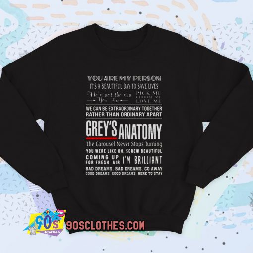 Greys Anatomy Quote Vintage Sweatshirt