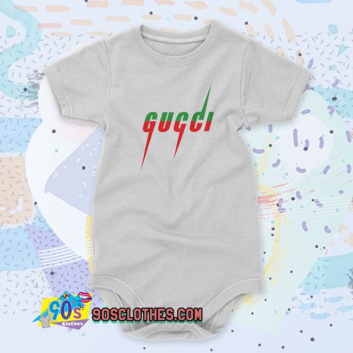 Gucci Blade Print White Baby Onesie