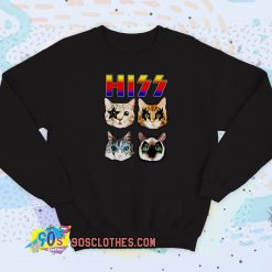 Hiss Funny Cats Kittens Rock Rockin Sweatshirt Style